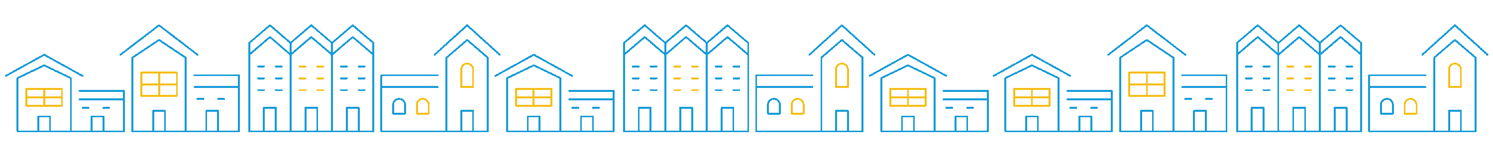 Graphic of a row of houses.